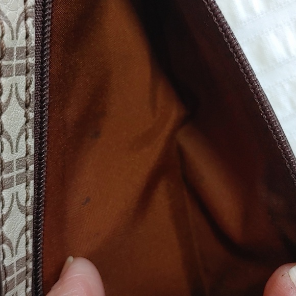 NWT Fossil Madison Tab Clutch Wallet Leather Trim - Picture 9 of 12